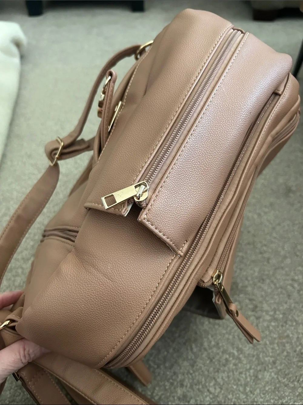 Ayla & Co Caffe Vegan Leather Diaper Bag